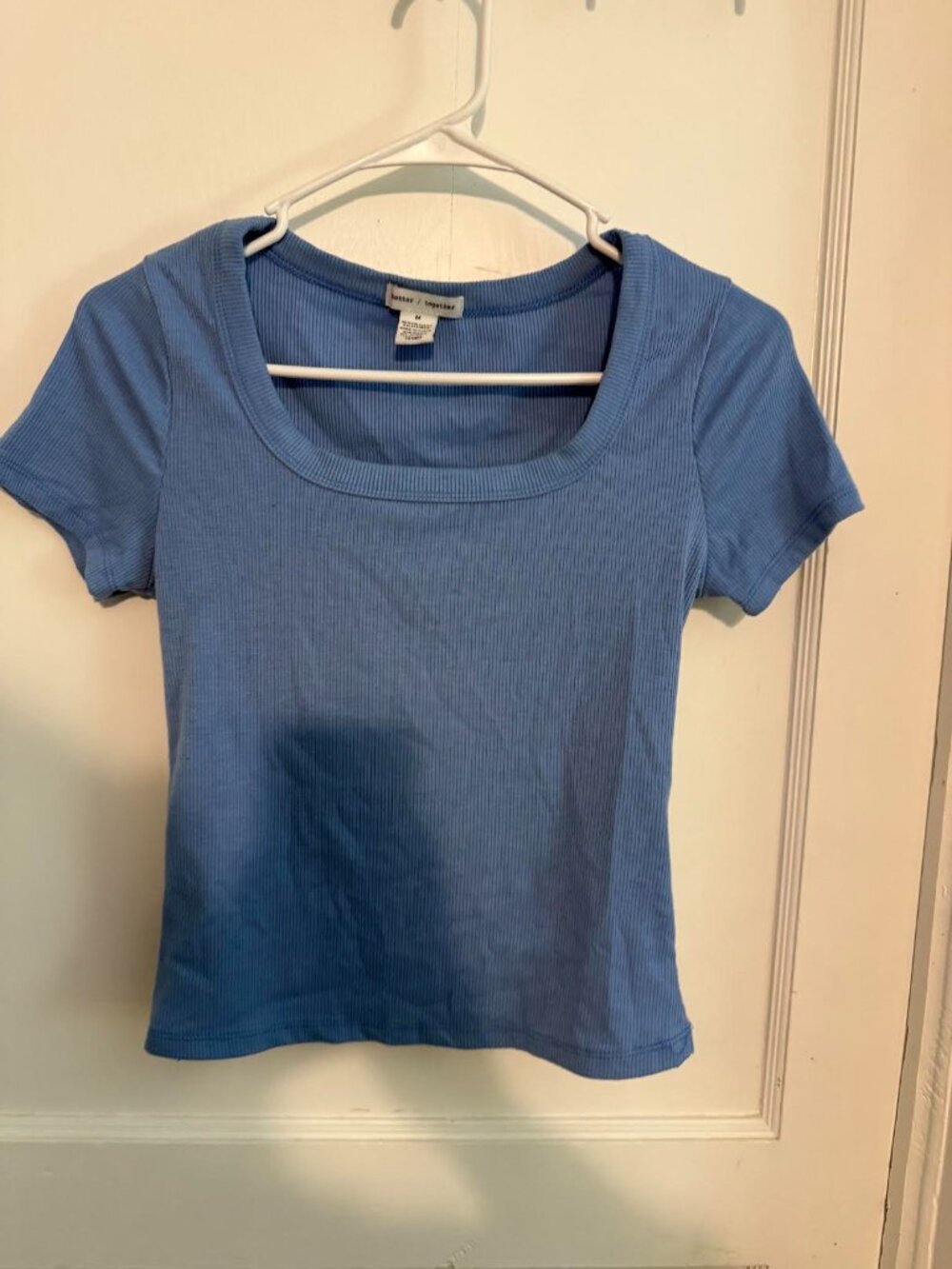 Ribbed Scoop Neck Baby Tee
